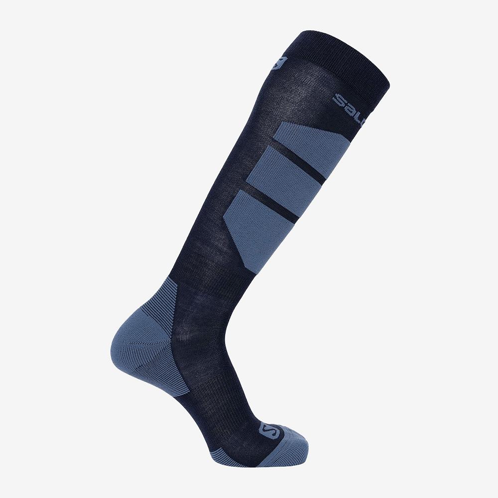 Chaussettes Salomon Homme Bleu Marine - Salomon COMFORT - France (2156-MZRBF)